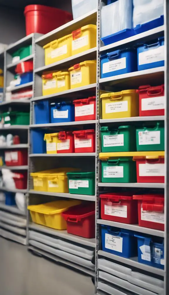 color coded storage system implemented