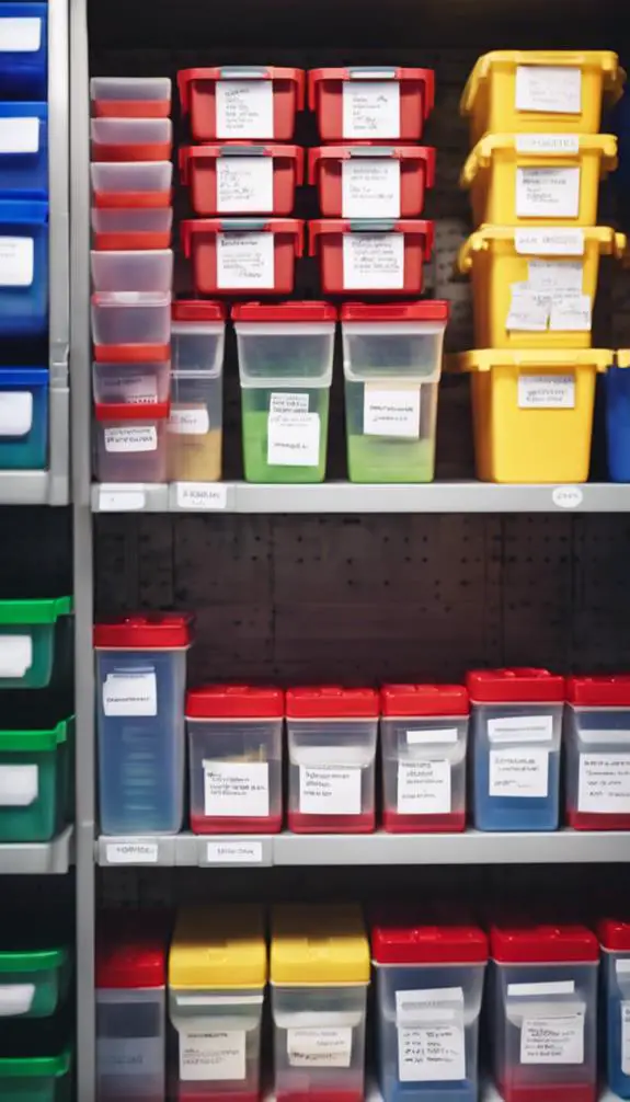 organizing stock with colors