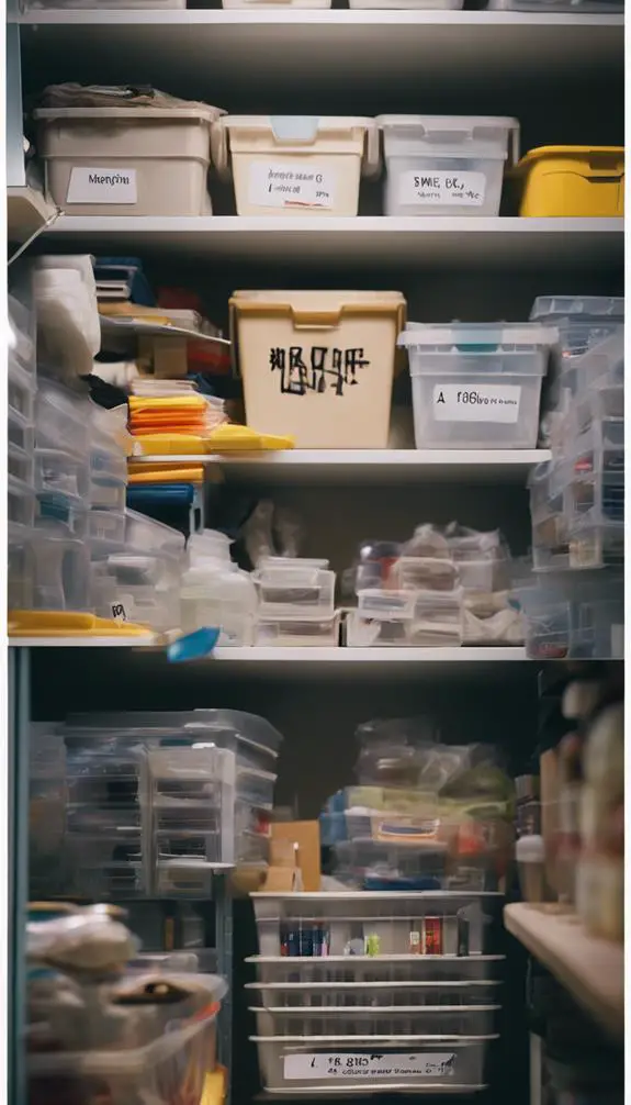 organizing supplies by hue